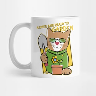 Armed and Ready to Garden Cat Mug